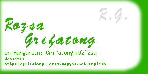 rozsa grifatong business card